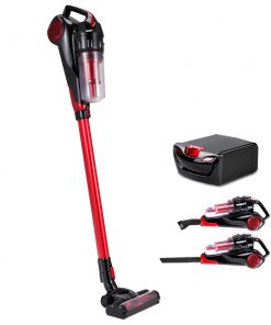 Devanti 120W Stick Handstick Cordless Vacuum Cleaner Red Black with Spare Battery