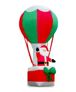 Jingle Jollys 3.6M Christmas Inflatable Santa on Air Balloon Xmas Decor LED