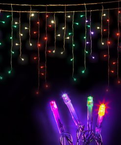 Jingle Jollys 500 Icicle Lights - Multi Colour