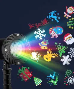 Jingle Jollys Pattern LED Laser Landscape Projector Light Lamp Christmas Party
