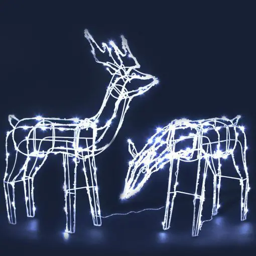 Jingle Jollys Christmas LED Motif Lights Rope Reindeer Waterproof Solar Powered