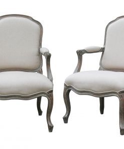 Wash White Louis XV Chair
