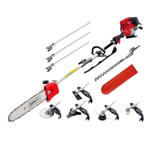 Giantz 4-STROKE Pole Chainsaw Hedge Trimmer Brush Cutter Whipper Multi Tool Saw