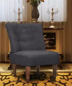 vidaXL French Chair Grey Fabric