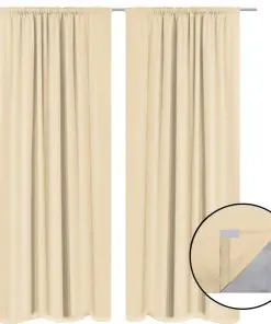 vidaXL Blackout Curtains 2 pcs Double Layer 140×245 cm Beige