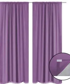 vidaXL Blackout Curtains 2 pcs Double Layer 140×245 cm Lilac