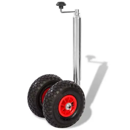 vidaXL Trailer Jockey Wheel with 2 Pneumatic Tyres 200 kg