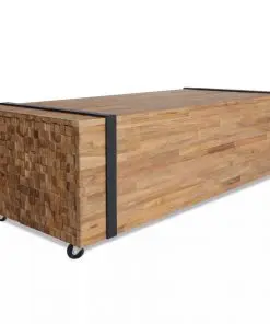 vidaXL Coffee Table Teak 110x45x35 cm