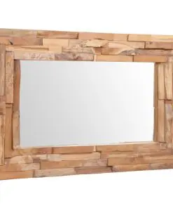 vidaXL Decorative Mirror Teak 90×60 cm Rectangular