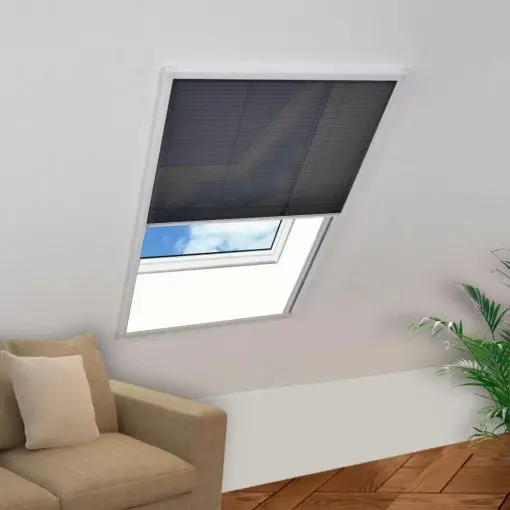 vidaXL Plisse Insect Screen for Windows Aluminium 130×100 cm