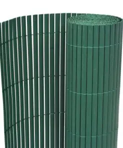 vidaXL Double-Sided Garden Fence PVC 90×300 cm Green