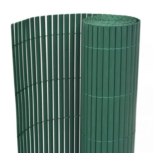 vidaXL Double-Sided Garden Fence PVC 90×300 cm Green