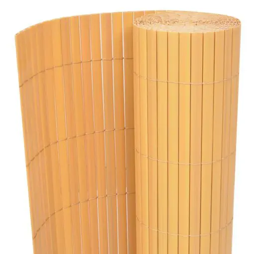 vidaXL Double-Sided Garden Fence PVC 90×300 cm Yellow