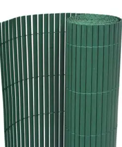 vidaXL Double-Sided Garden Fence PVC 90×500 cm Green