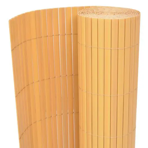 vidaXL Double-Sided Garden Fence PVC 90×500 cm Yellow