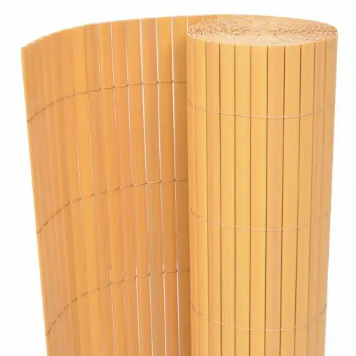 vidaXL Double-Sided Garden Fence PVC 150×300 cm Yellow