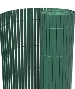 vidaXL Double-Sided Garden Fence PVC 195×300 cm Green