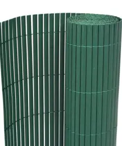 vidaXL Double-Sided Garden Fence PVC 195×500 cm Green