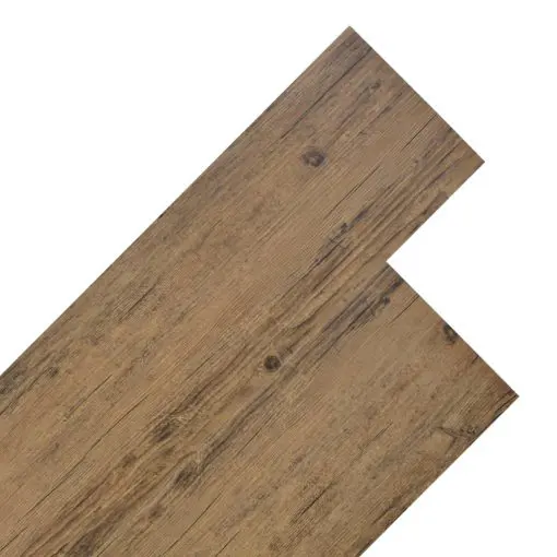 vidaXL PVC Flooring Planks 5.26 m² 2 mm Walnut Brown