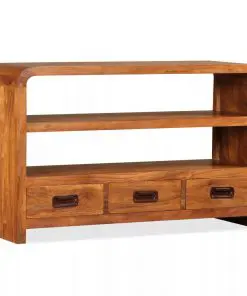 vidaXL TV Cabinet 90x30x55 cm Solid Wood with Sheesham Finish