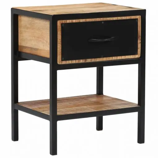 vidaXL Bedside Cabinet Solid Mango Wood 40x30x50 cm