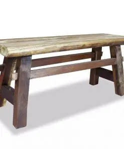 vidaXL Bench Solid Reclaimed Wood 100x28x43 cm