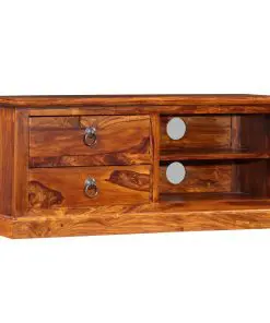 vidaXL TV Cabinet Solid Sheesham Wood 90x30x40 cm
