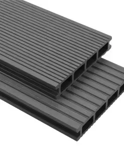 vidaXL WPC Decking Boards with Accessories 25 m² 4 m Grey