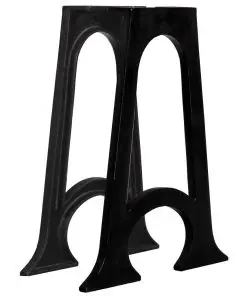 vidaXL Dining Table Legs 2 pcs with Arched Base A-Frame Cast Iron