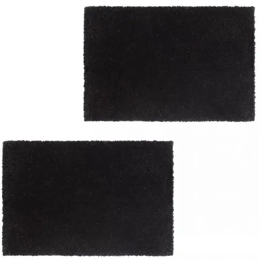 vidaXL Doormats 2 pcs Coir 24 mm 40×60 cm Black