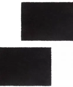vidaXL Doormats 2 pcs Coir 24 mm 50×80 cm Black