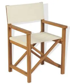 vidaXL Folding Director’s Chair Solid Teak Wood