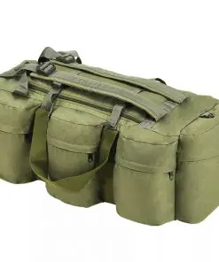 vidaXL 3-in-1 Army-Style Duffel Bag 120 L Olive Green