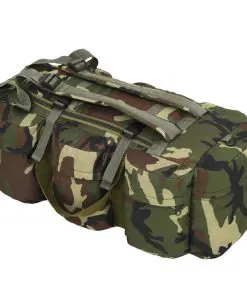 vidaXL 3-in-1 Army-Style Duffel Bag 120 L Camouflage