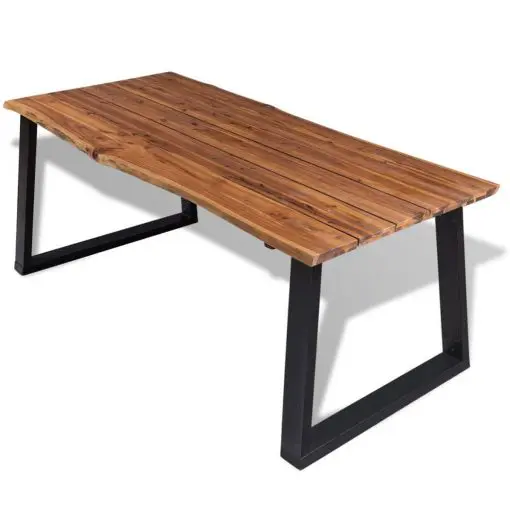 vidaXL Dining Table Solid Acacia Wood 180×90 cm