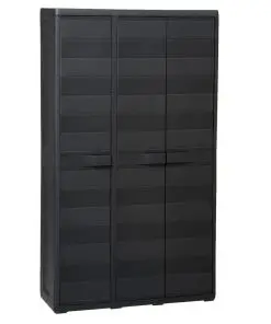 vidaXL Garden Storage Cabinet with 4 Shelves Black