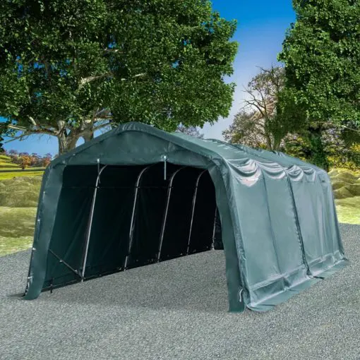 vidaXL Removable Livestock Tent PVC 550 g/m² 3.3×8 m Dark Green