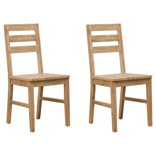 vidaXL Dining Chairs 2 pcs Solid Acacia Wood
