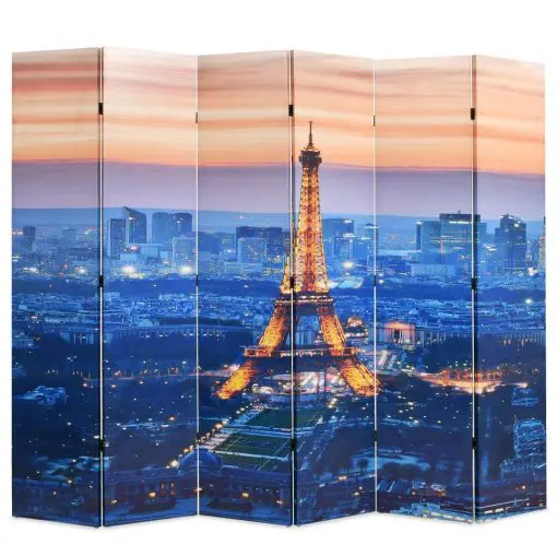 vidaXL Folding Room Divider 228×180 cm Paris by Night
