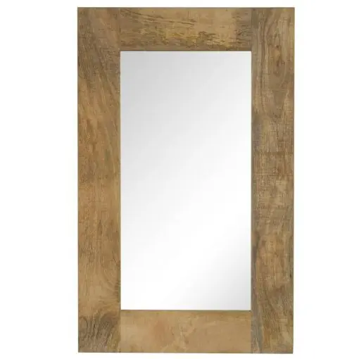 vidaXL Mirror Solid Mango Wood 50×80 cm