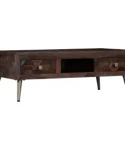 vidaXL Coffee Table Solid Reclaimed Wood 100x60x35 cm