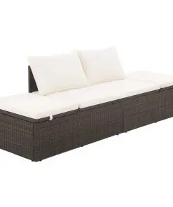 vidaXL Garden Bed Brown 195×60 cm Poly Rattan