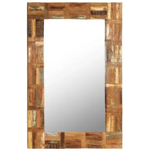 vidaXL Wall Mirror Solid Reclaimed Wood 60×90 cm