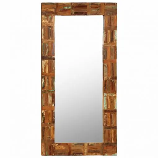 vidaXL Wall Mirror Solid Reclaimed Wood 60×120 cm
