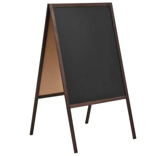 vidaXL Double-sided Blackboard Cedar Wood Free Standing 60×80 cm