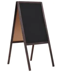 vidaXL Double-sided Blackboard Cedar Wood Free Standing 40×60 cm