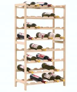 vidaXL Wine Rack Cedar Wood 57,5x28x102 cm