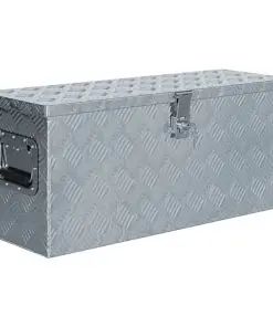 vidaXL Aluminium Box 76.5x265x33 cm Silver