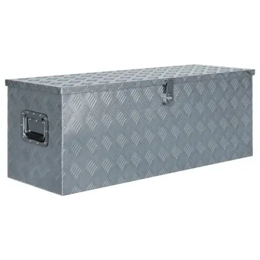 vidaXL Aluminium Box 110.5×38.5×40 cm Silver