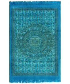 vidaXL Kilim Rug Cotton 120×180 cm with Pattern Turquoise